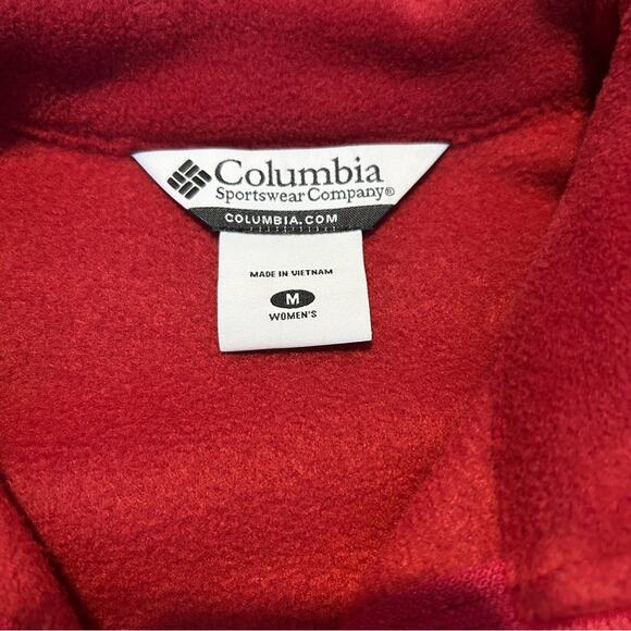 Columbia Women’s Red Fleece Fast Trek II Zip Up Jacket, Size Medium - Picture 15 of 15